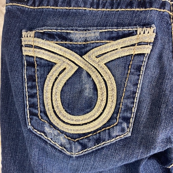 Big Star Liv Distressed Cropped Cuffed Capri Jeans Summer Whitewashed Vintage 25 - Picture 10 of 14